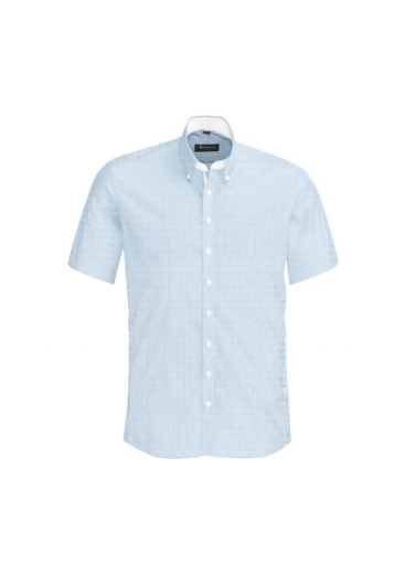 Picture of Boulevard by Biz Corporates Mens Fifth Avenue Shirt Short Sleeve Cotton Polyester Elastane